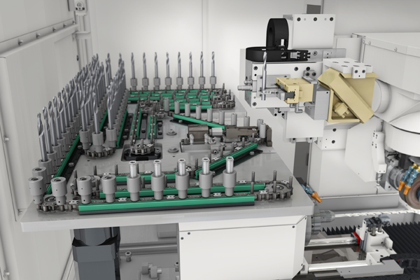 UW II F Kettenlader Roboterarm